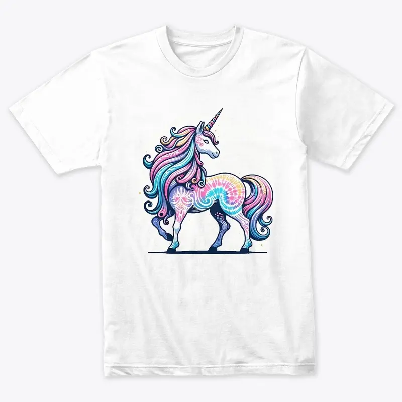 Tie Dye Unicorn Fantasy Mystical Hippie