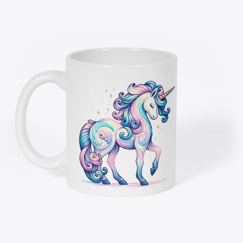 Tie Dye Unicorn Fantasy Artwork