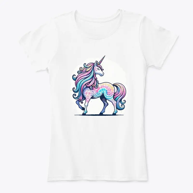 Tie Dye Unicorn Fantasy Mystical Hippie