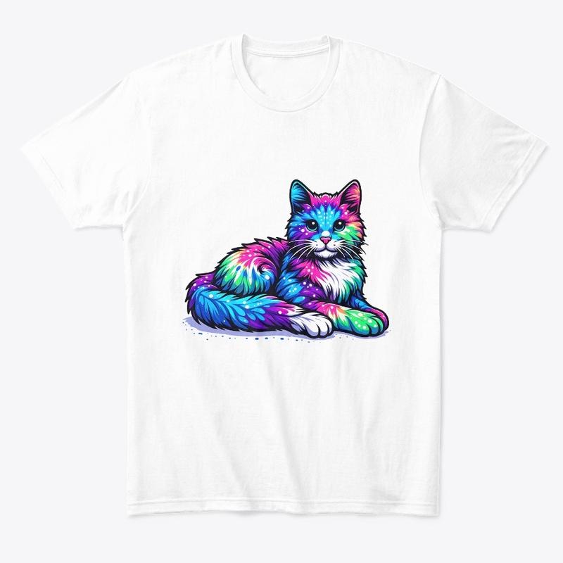 Tie Dye Cat - Colorful Feline Fantasy