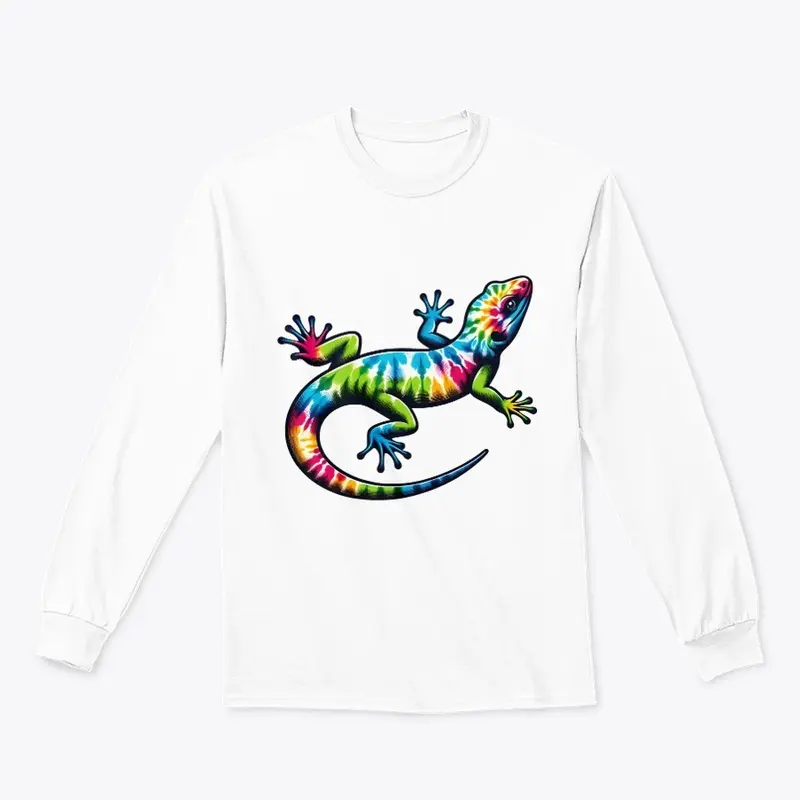 Tie Dye Lizard Art Hippie Reptile Lover