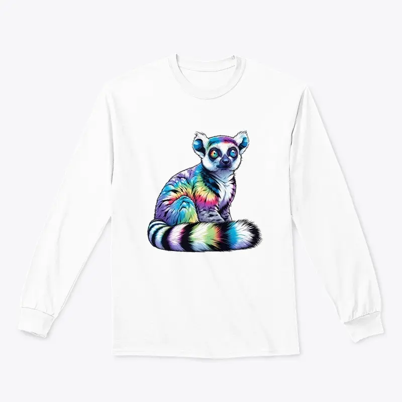 Tie Dye Lemur - Colorful Hippie Animal