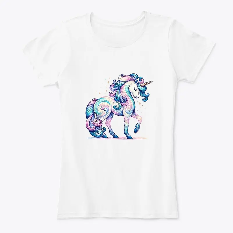 Tie Dye Unicorn Fantasy Artwork