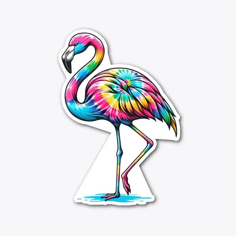 Tie Dye Flamingo Extravaganza - Colorful