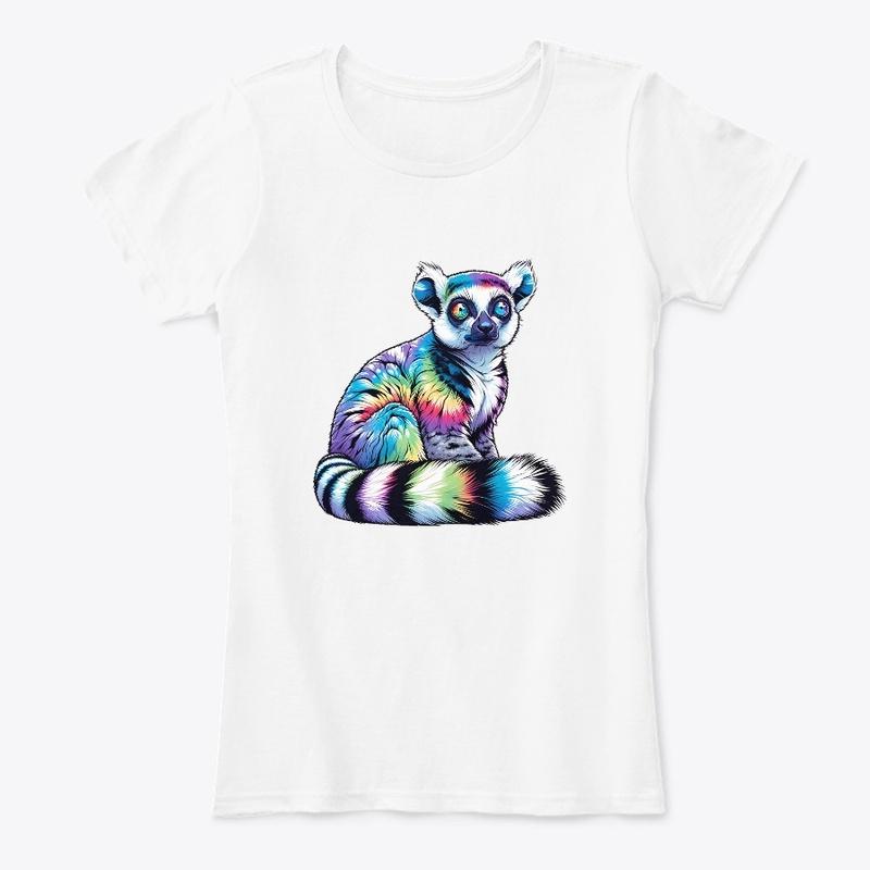 Tie Dye Lemur - Colorful Hippie Animal