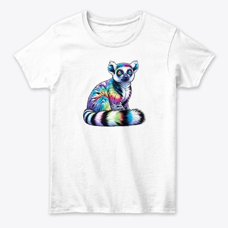 Tie Dye Lemur - Colorful Hippie Animal