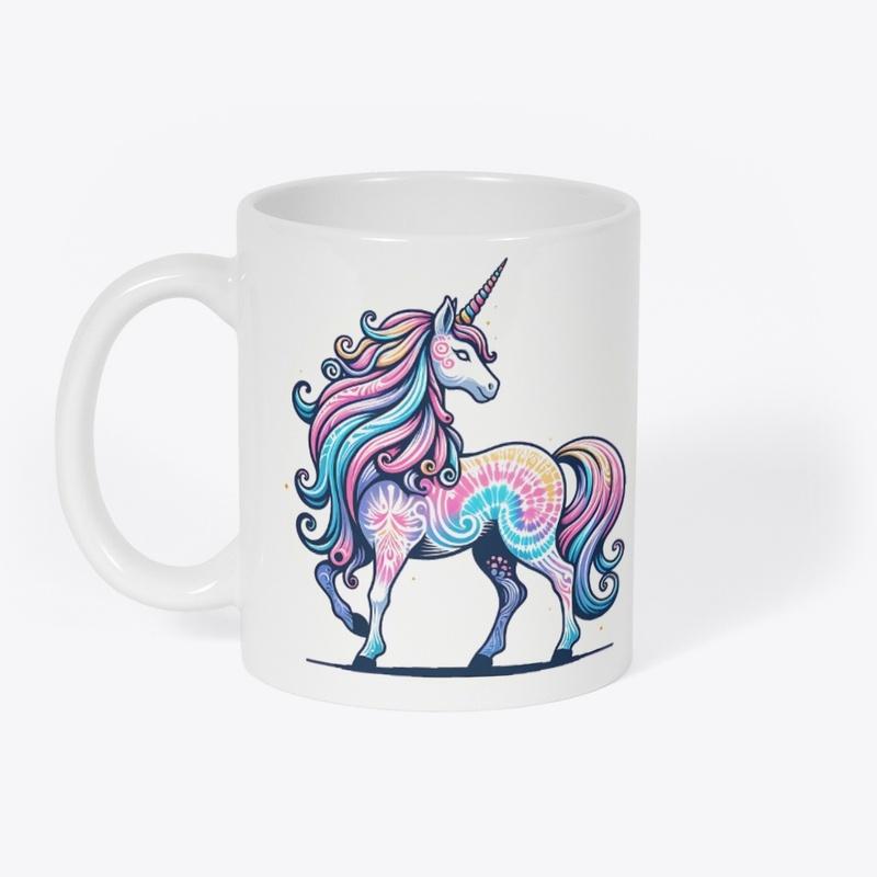 Tie Dye Unicorn Fantasy Mystical Hippie